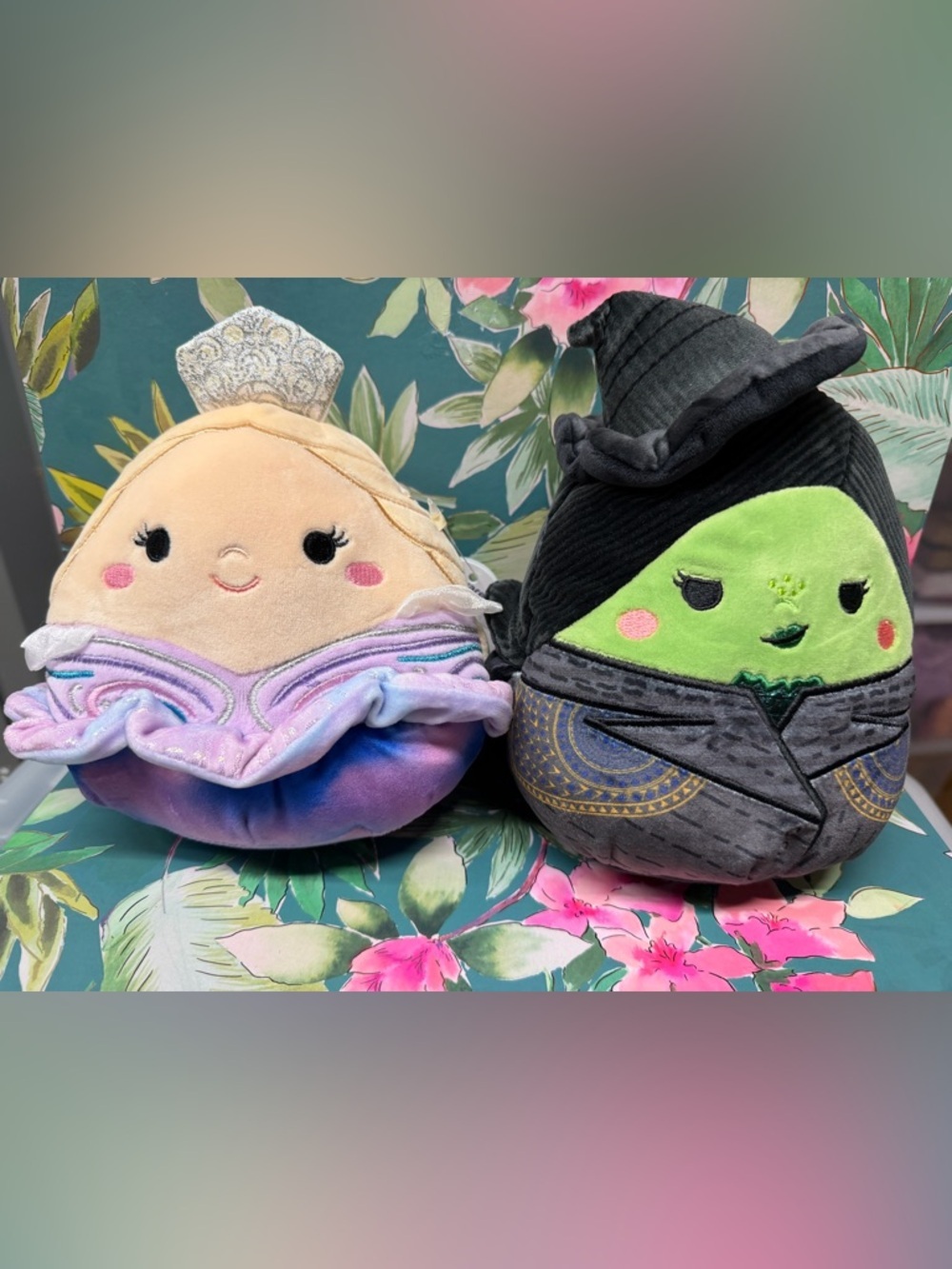 Squishmallows Wicked For Good Glinda & Elpha 7.5 inch NWT (set of 2)